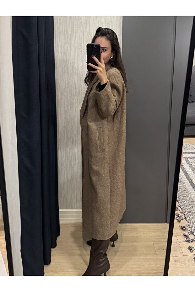 Vatkalı Oversize Kaban - 7