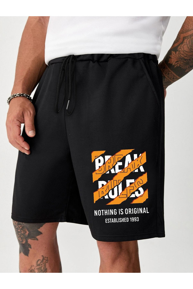 Unisex Break Rules Printed Shorts