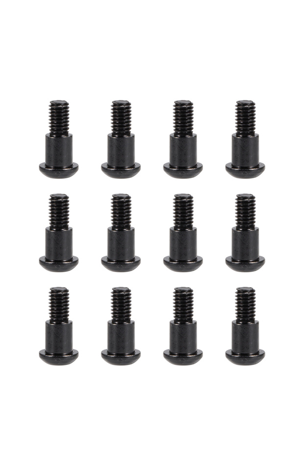 Black 12PCS M3x4x10mm Incision Kingpin Shoulder Screws for Axial SCX10 AR44 AR45 Capra Vanquish H10