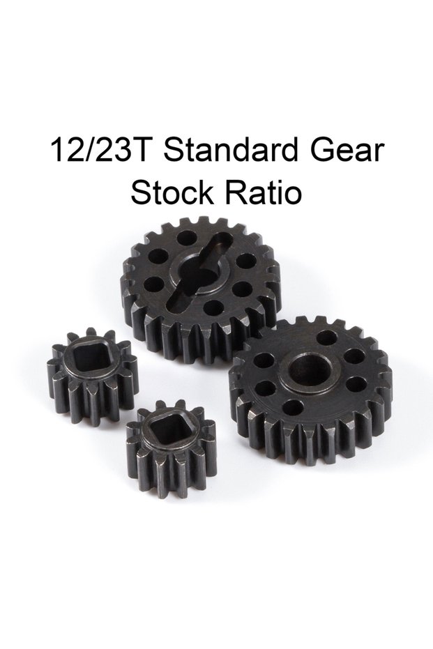 12T 23T Hardened Steel Portal Overdrive Gear Set 15/20T 14/21T 12/23T for Axial 1/10 Capra SCX10 III