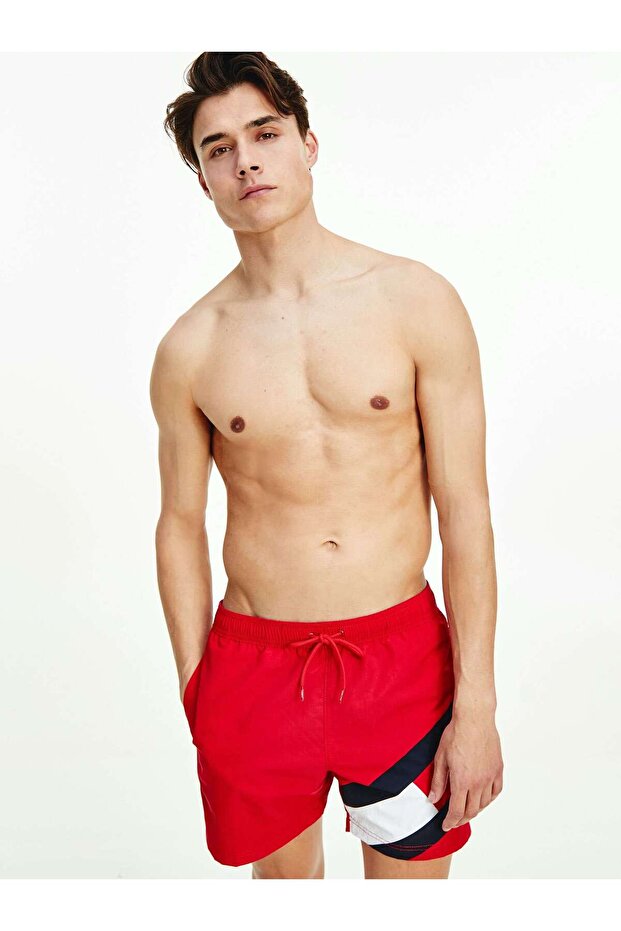 Sf Medıum Drawstrıng Kırmızı Erkek Şort - 6