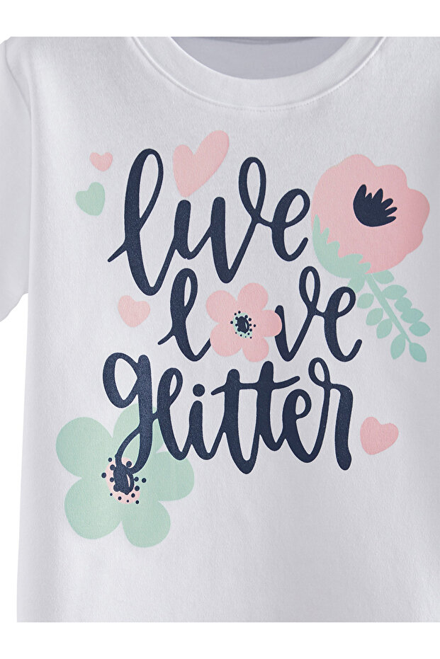 Çiçekler Kız Çocuk 2'li Pijama Takım - 6