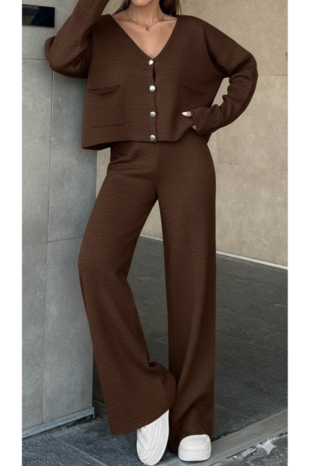 Cardigan&Pants Two-Piece Suit Comfortable and Stylish