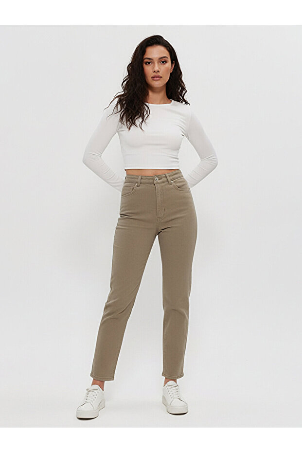 Dores Slim Mom Jean High Waist Pants