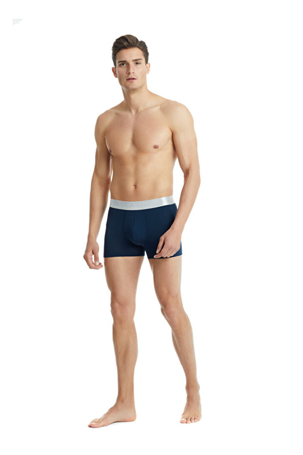 Erkek Modal Elastan Boxer Silver 9302 - Lacivert - 5