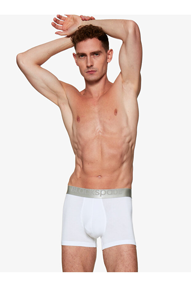 Erkek Modal Elastan Boxer Silver 9302 - Beyaz - 2