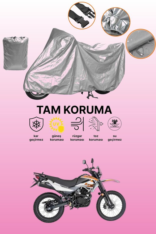 Gray Mondial X-Treme Max 150 Compatible Motorcycle Tarpaulin, Protective Cover, Motor Tarpaulin