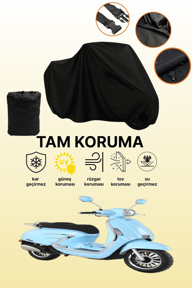 Black Rks Bitter 50 Compatible Motorbike Tarpaulin, Protective Cover, Motorcycle Tarpaulin