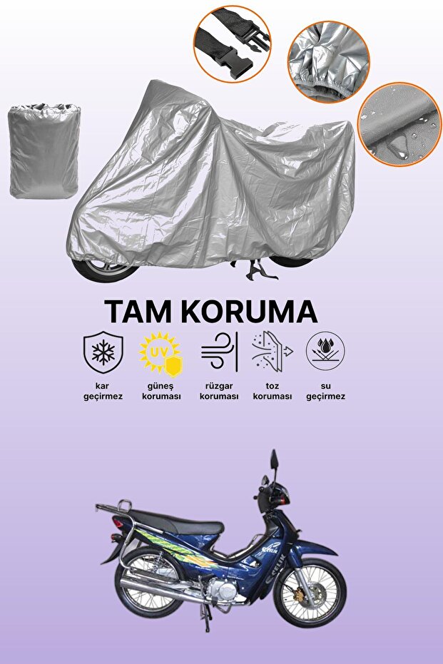 Gray Steel Motor Cup 110 Compatible Motorcycle Cover, Protective Cover, Motor Cover