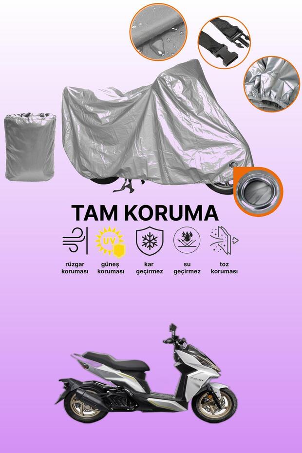 غطاء محرك متوافق مع SYM DRG 160، غطاء واقي متوافق مع اللون الرمادي - 1