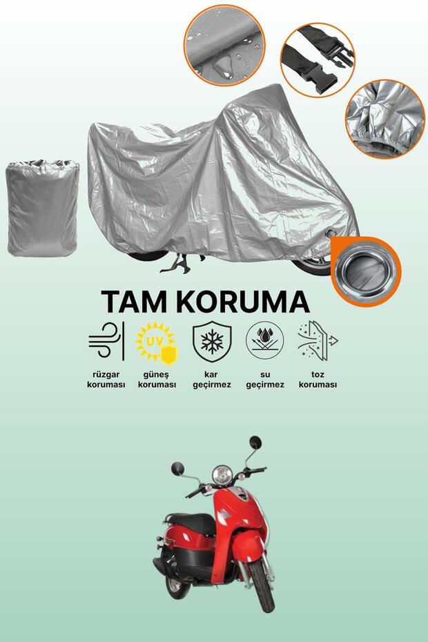 Gray Lock Compatible Kanuni Pony 50 Compatible Motorcycle Cover, Protective Cover