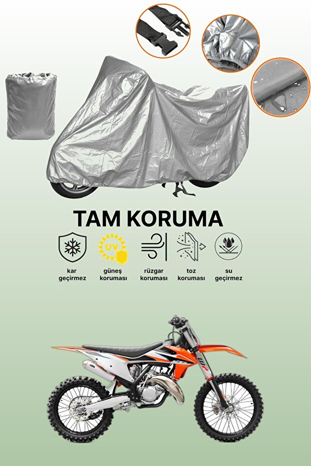 Grey Ktm 125 Sx Compatible Motorcycle Cover, Protective Cover, Motorbike Cover
