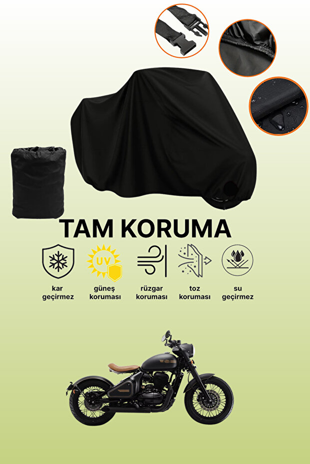 Black Jawa Silver Compatible Motorcycle Cover, Protective Cover, Motorcycle Tarpaulin