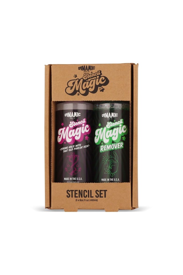 Stencil Magic Set (Stencil+Remover) 2 Adet 8oz/240ml Stencil ve Temizleyici - 1