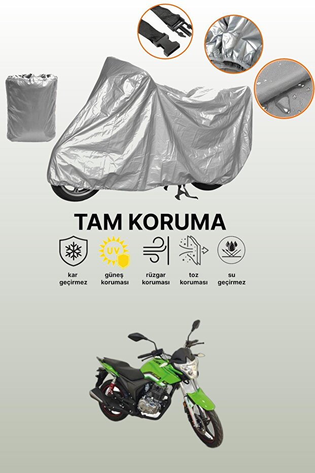 Grey Kuba Cr1 Compatible Motorcycle Cover, Protective Cover, Motorbike Cover