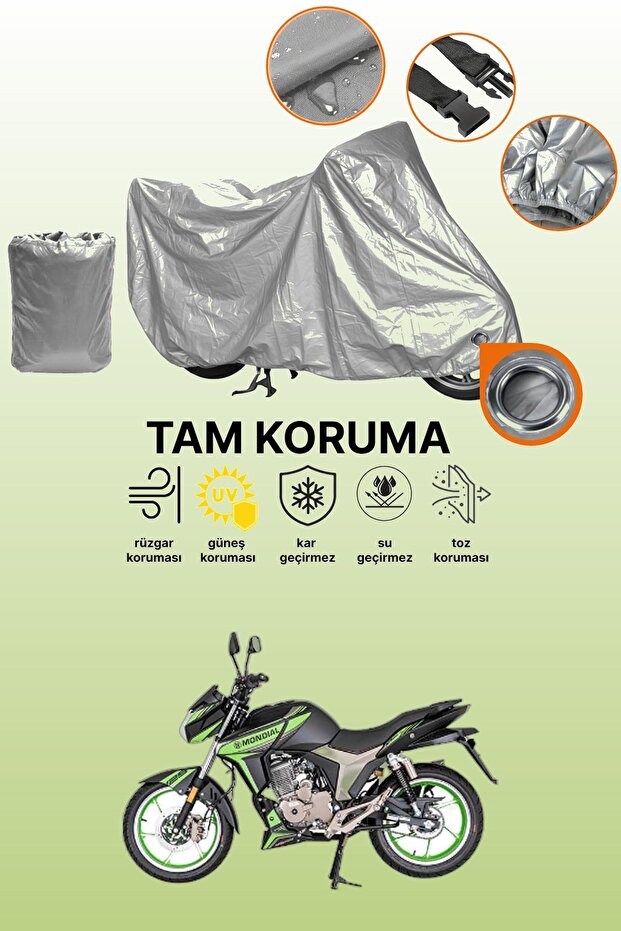 Gray Lock Compatible Mondial Kd 125 F Cbs Compatible Motorcycle Cover, Protective Cover