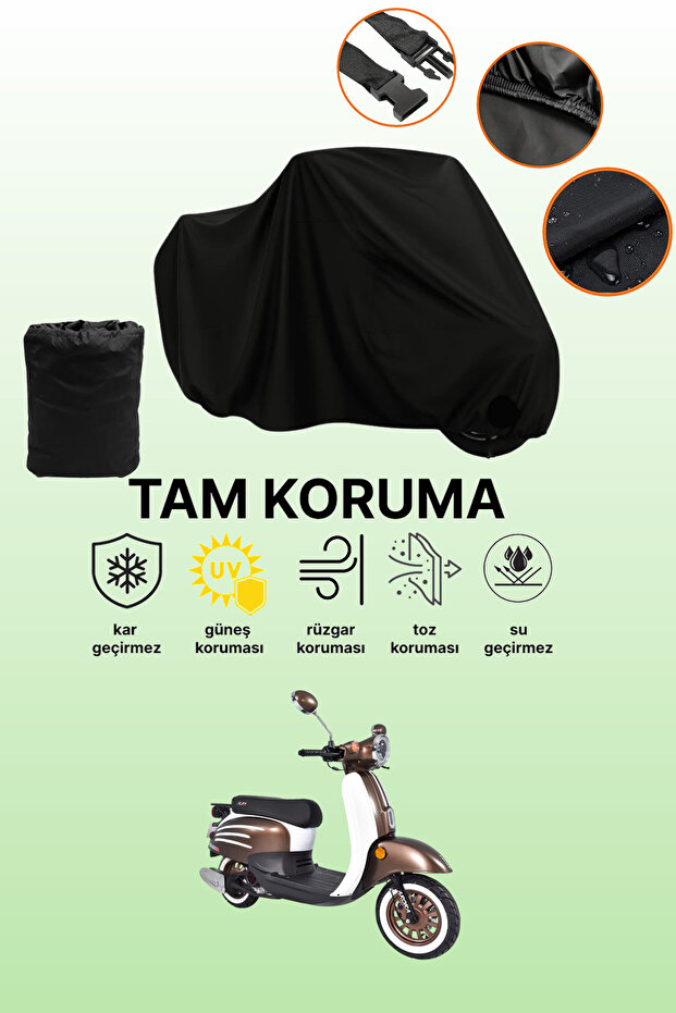 Black Arora Dazzle 50 Compatible Motorcycle Cover, Protective Cover, Motorcycle Tarpaulin