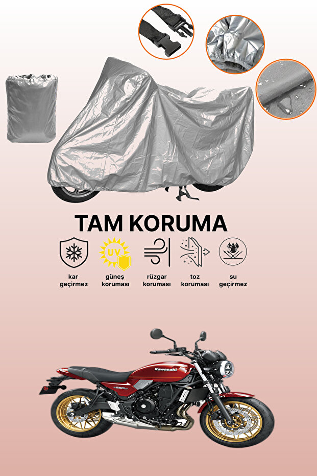 Grey Tail Bag and Lock Mismatched Kawasaki Z 650 Rs Compatible Motorcycle Canvas