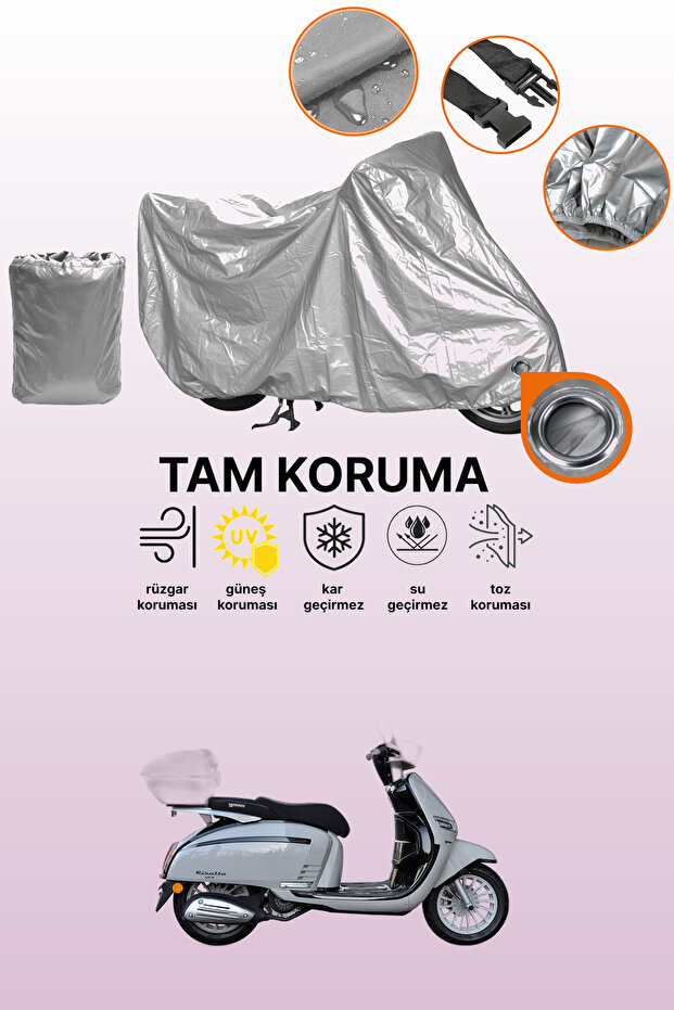 Yuki Risotto 125 Compatible Engine Cover Compatible with Gray Lock - 1
