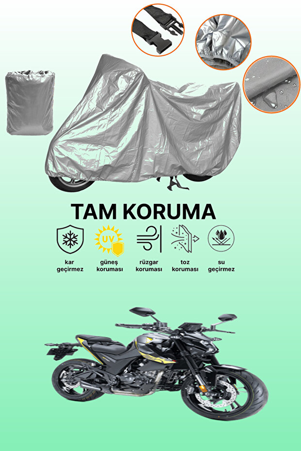 Gray Tail Bag and Lock Incompatible Rks Rz 125 Compatible Motorcycle Tarpaulin