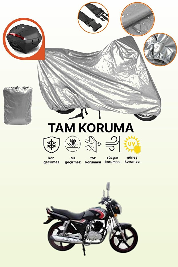 Compatible with Gray Rear Bag Arora Ar 150-A Compatible Motor Tarpaulin