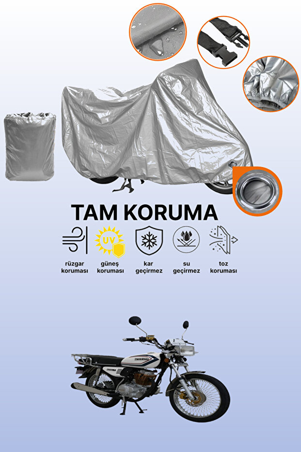 Gray Lock Compatible Motolux Mz46 t Compatible Motorcycle Cover, Protective Cover