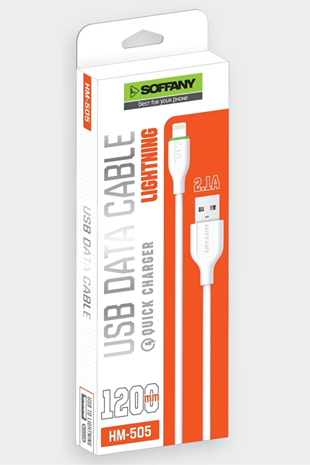 HM-505 Lightning USB Data & Şarj Kablosu 2.1A - 3