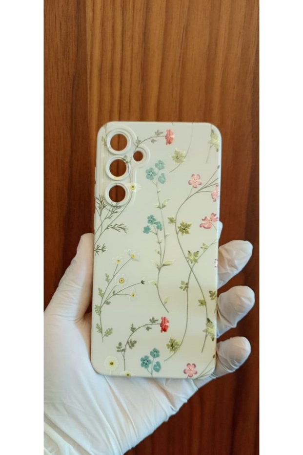 Samsung Galaxy S24 Plus Vine/Floral Printed Inside Velvet Silicone Phone Case