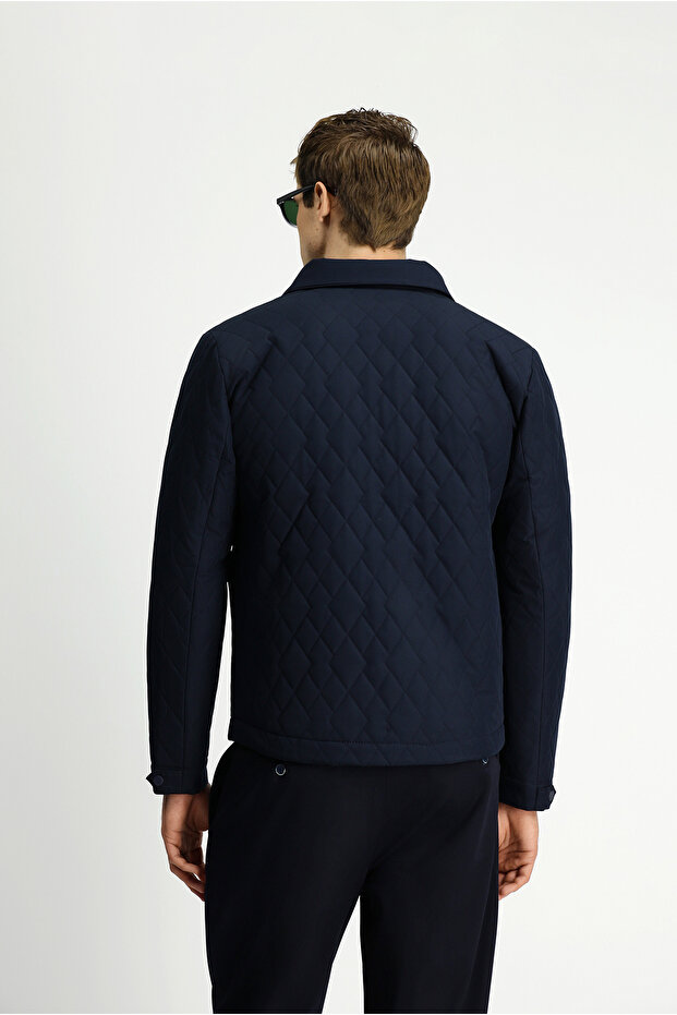 Regular Fit Düz Kapitone Mont - 6