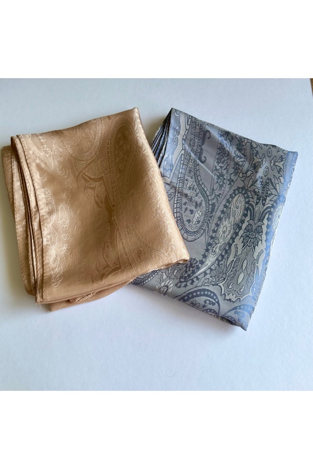 Mavi Etro Stil Etnik Desenli Yumuşak Dokulu Terletmeyen 4 Mevsim Şal - 7