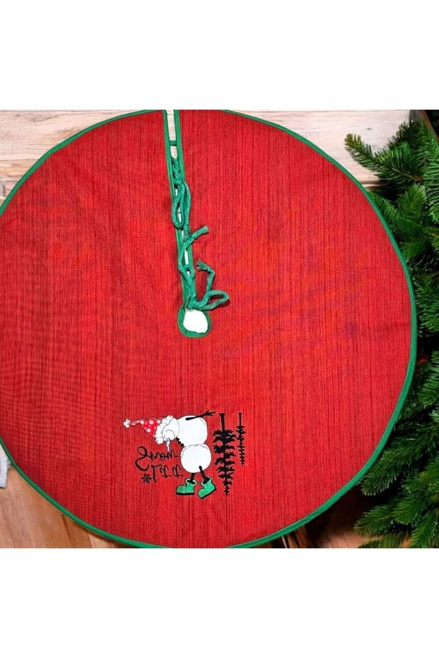 Let It Snow Embroidered Pine Tree Cover