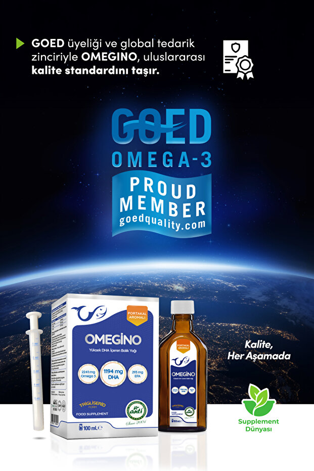 Omegino Yüksek DHA İçeren Balık Yağı (Portakal Aromalı) 100 ml - 5