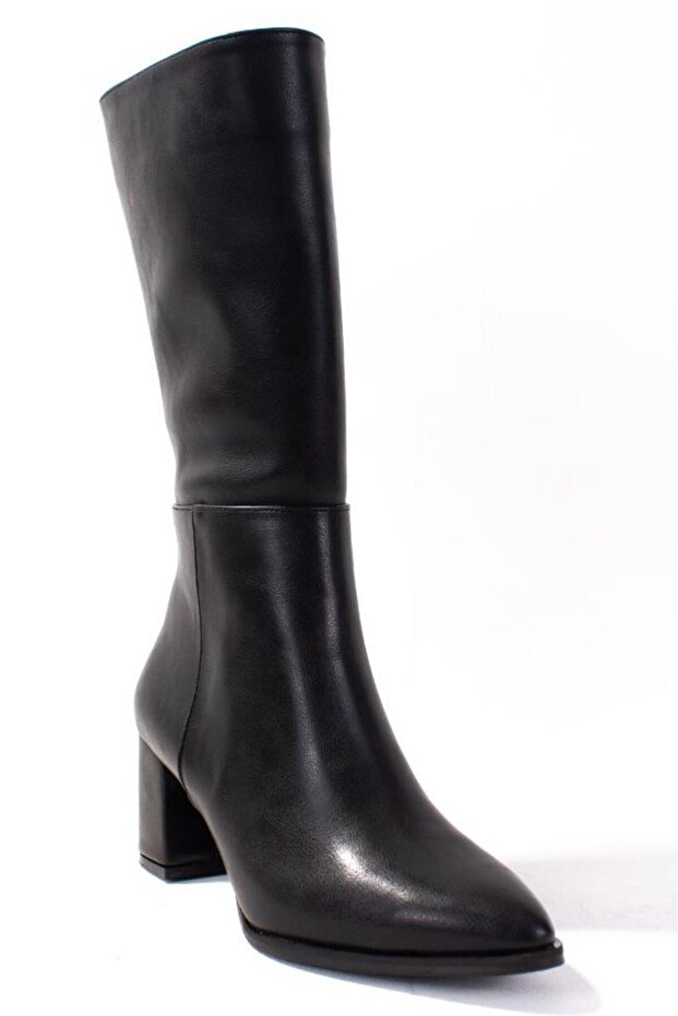 Dza07-998800 Black Daily Heeled Women's Boots