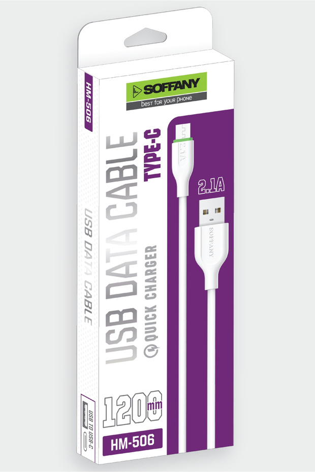 HM-506 USB TYPE-C Data & Şarj Kablosu 2.1A - 3