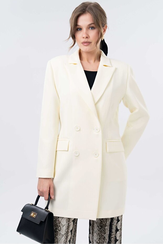 سترة عمل بأزرار صفراء فاتحة - 6