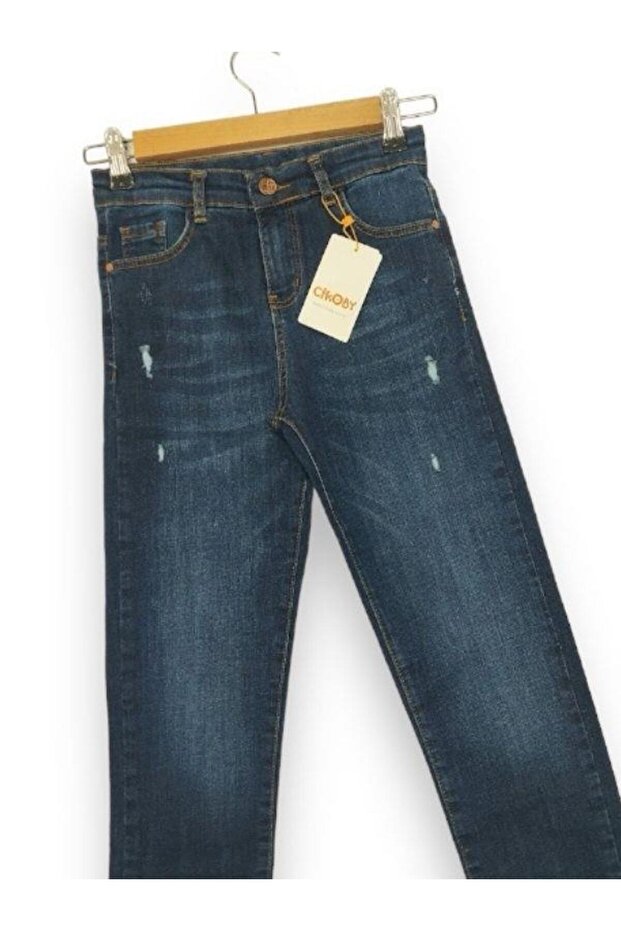 Udobne, tanke, poderane farmerke za dečake E Elastično - 8