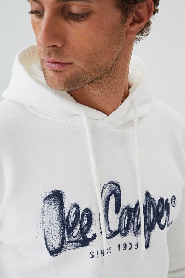 Gregory Erkek Kapüşonlu Sweatshirt Off White - 5