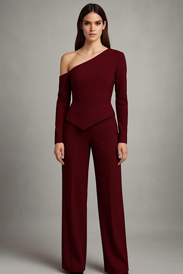 Reine Set Alt Üst Bordo Takım