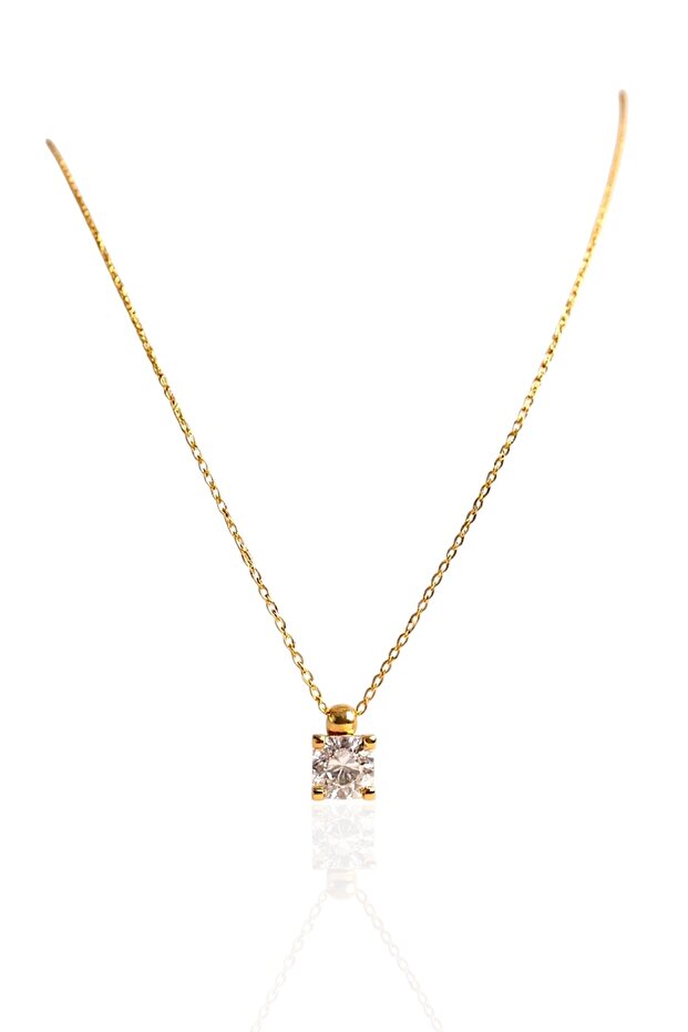 Tek Taş Kolye Ucu - 1