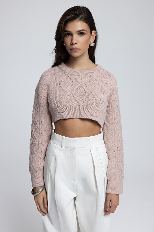 Mohan Soft Pembe Crop Kazak - 3