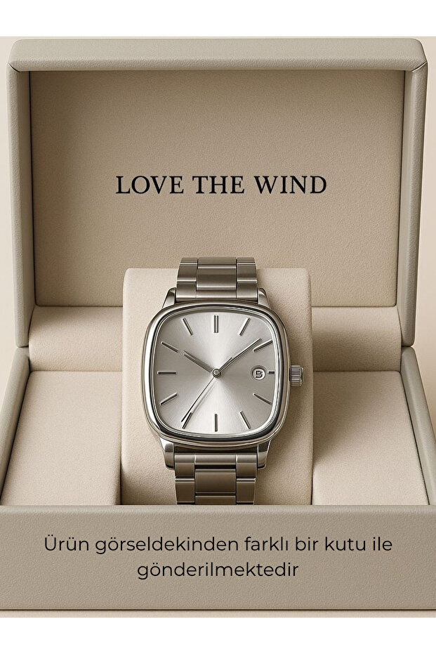Rectangular Vintage Model Calendar Wristwatch