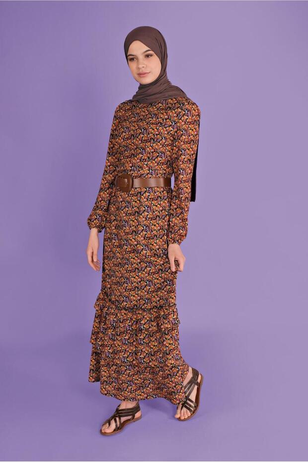 ÇİÇEKLİ ELBİSE 40813 - 2