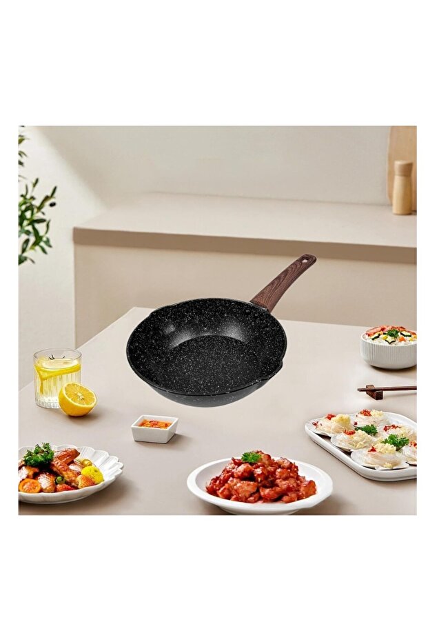 16x33 cm Non-Stick Pan, Round Design, Ergonomic Handle, Uniform Cooking - 3
