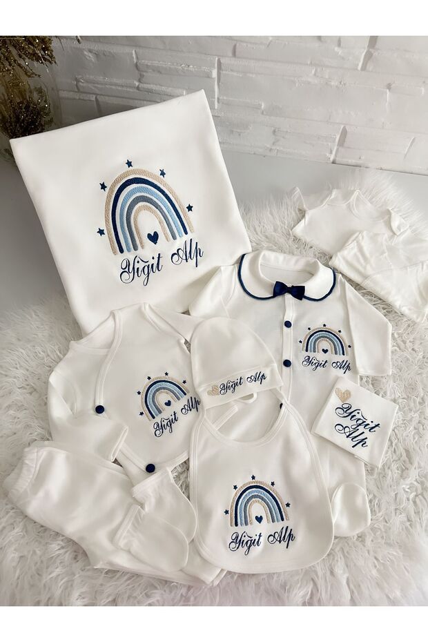 Embroidered Baby Boy Hospital Release 10 Pieces