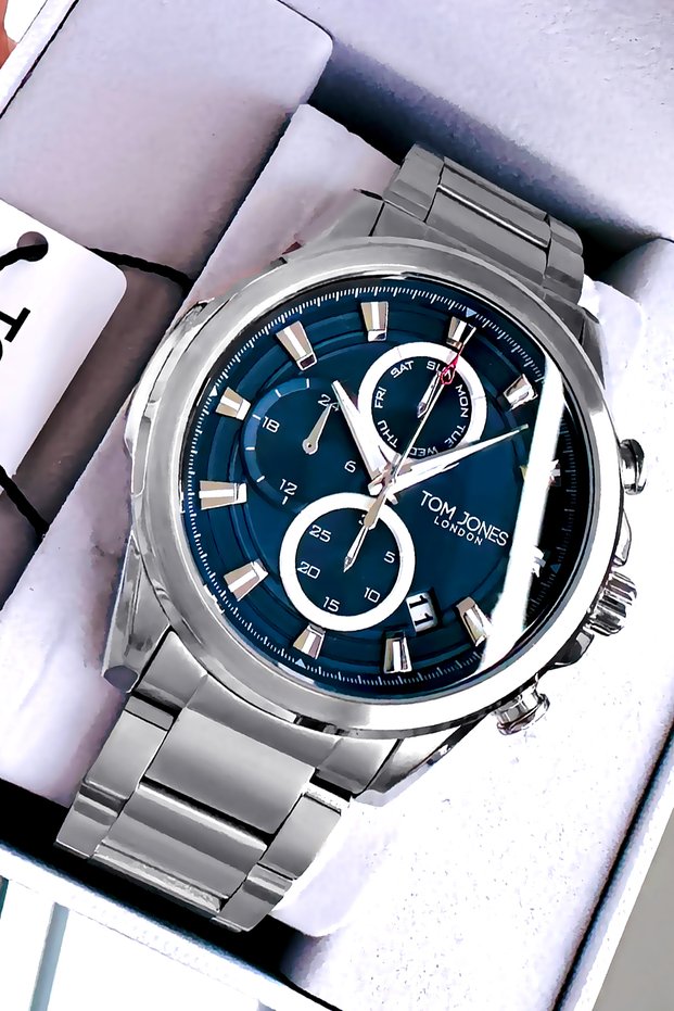 3 Atm Water Resistant Men's Wristwatch Silver Color Steel Band Tjeg2017C3