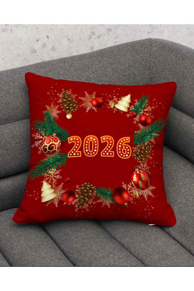 Valentine's Day Themed Floral Black and White Colored Letter Digital Printed Throw Pillow Cover