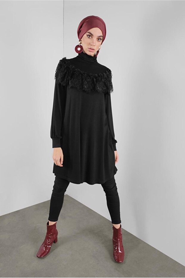 FIRFIRLI DANTELLİ TUNİK 41213 - 2