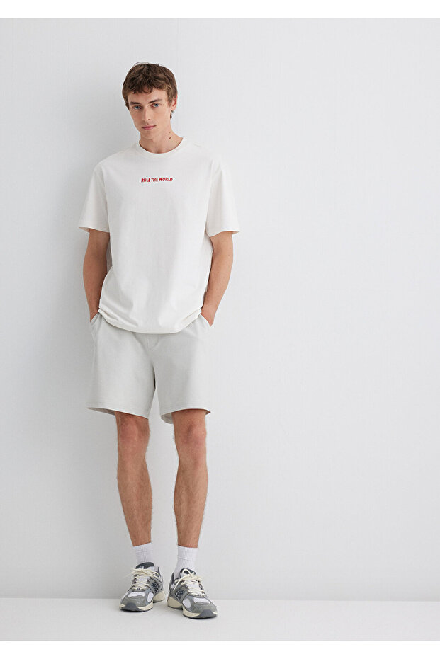 Gri Şort 0410257-70080 - 1