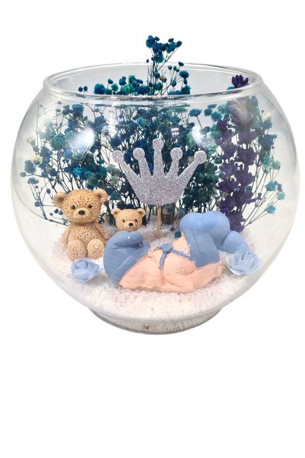 Terrarium Aquarium Glass Jar Mother Baby Newborn Gift Welcome Baby Boy