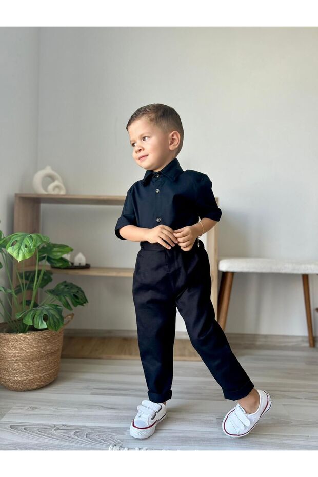Baby Kids Cream Long Sleeve Pantalon Shirt Suit 1-5 Years Old New7